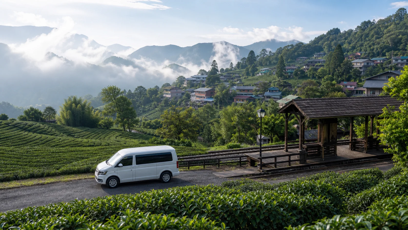 奮起湖・嘉義茶鄉慢遊風景示意圖