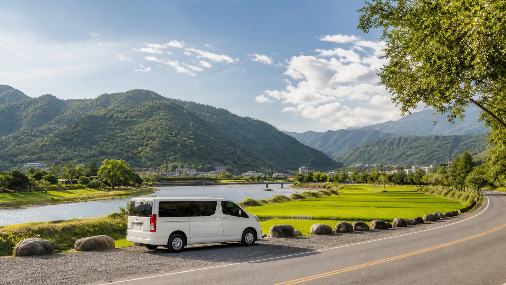 宜蘭礁溪・冬山河親子線風景示意圖